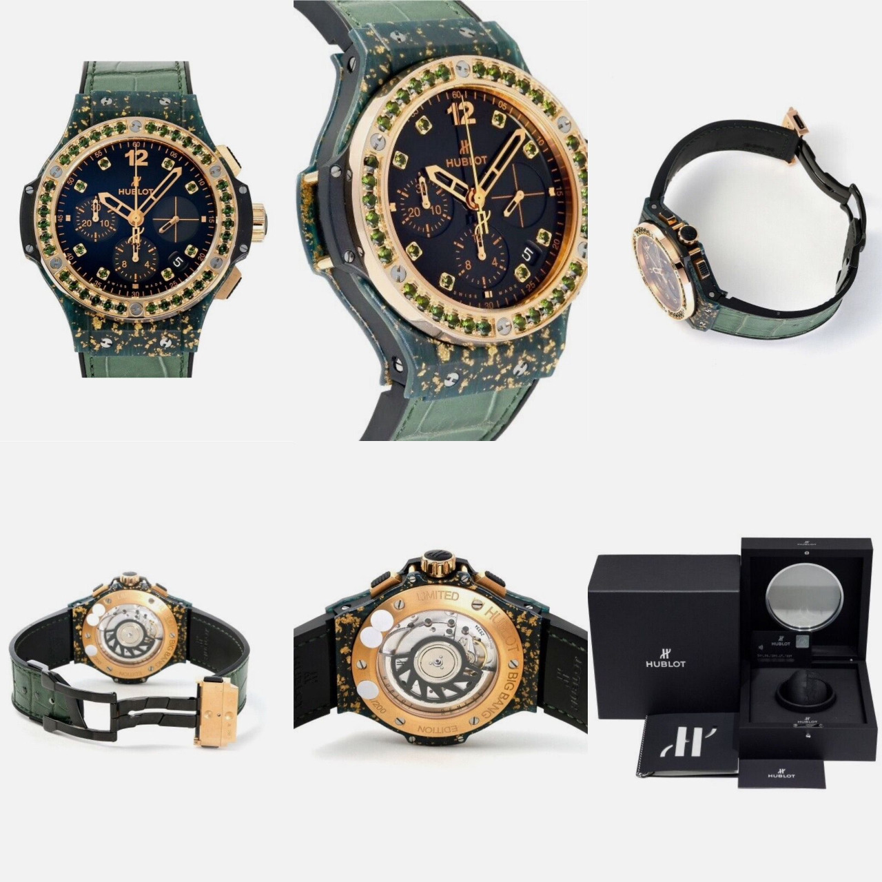 Exkluzivní nabídka limitované edice  - Hublot Big Bang Lino Verde Oro Mundo - luxusní cena ⌚