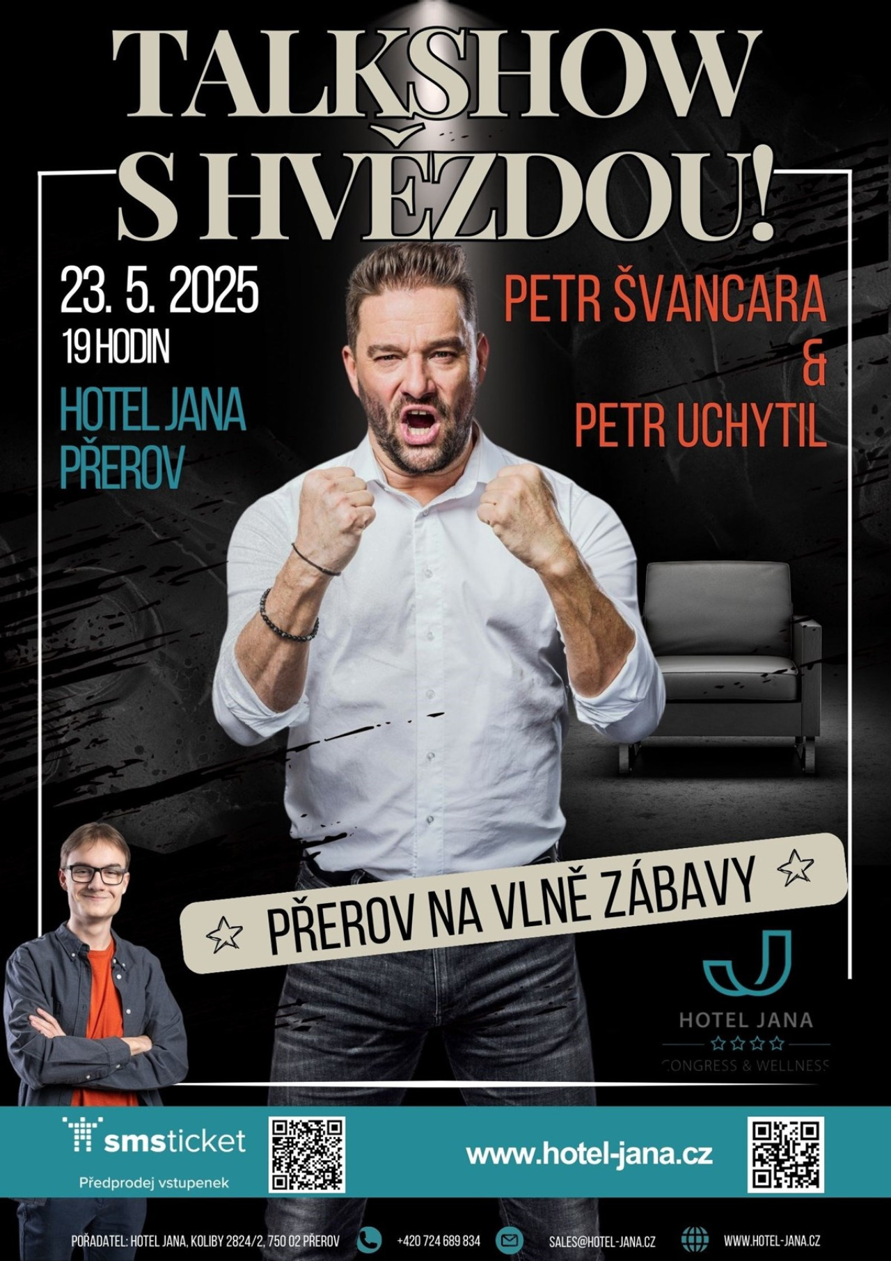 Nevíte co budete dělat  23.5.2025 od 19:00 ?Přijďte na Švanciho do Přerova do Hotelu Jana - lístky zde ➡
